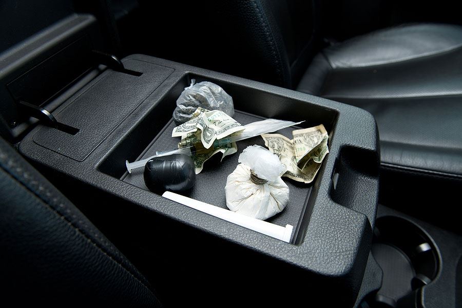 drugs inside the car