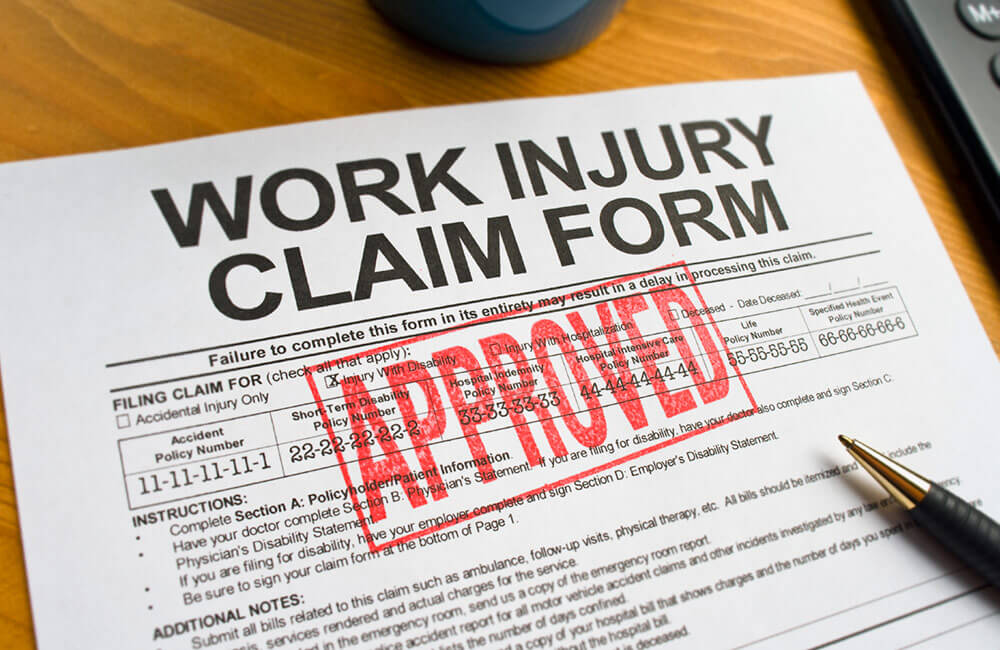 Work injury claim form